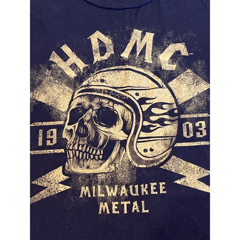 Harley Davidson Men's 2XL Black Sleeveless Skull Helmet "Milwaukee Metal Graphic